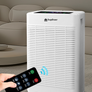 White smart air purifier